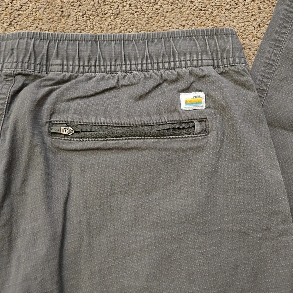 Vuori Ripstop Pant Mens XL Charcoal Grey Organic Cotton Stretch V412 Hiking - Picture 2 of 14